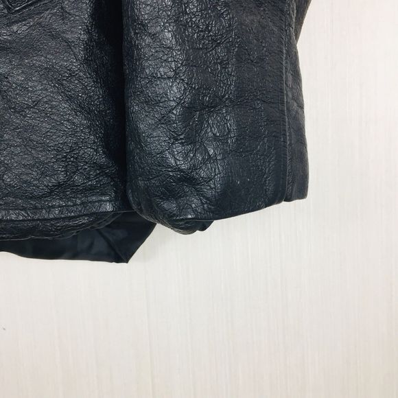 BURK's BAY Men's HARLEY DAVIDSON Logo Collar Pockets Leather Jacket L Large - Picture 6 of 12